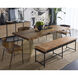 Mickey 90 X 40 inch Smoke Brown / Antique Brass Dining Table